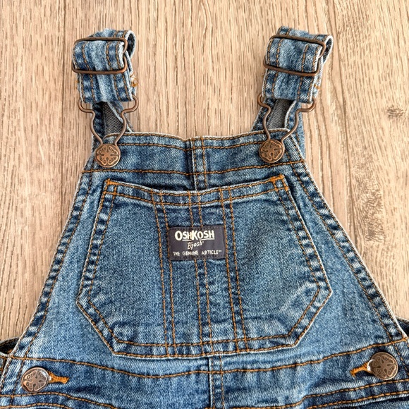 OshKosh B'gosh kids Blue Denim Overalls size 12M - Picture 2 of 9